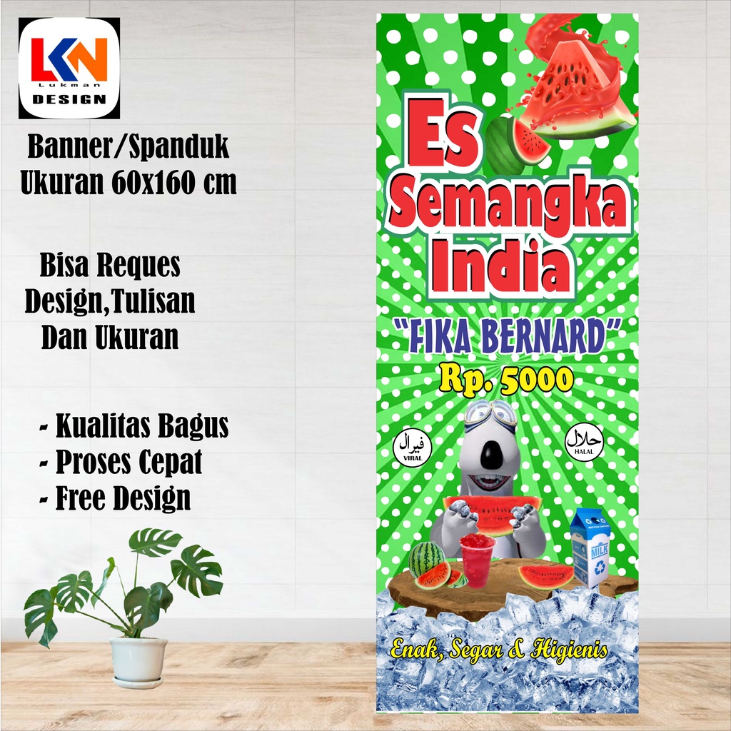 Jual Banner Es Semangka India Bernard Shopee Indonesia