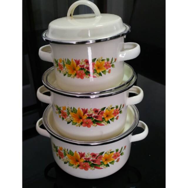 Jual Panci Set Enamel Pcs Shopee Indonesia