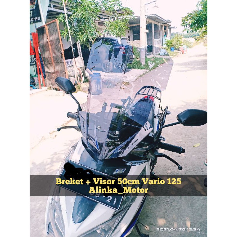 Jual PAKET Breket Visor 50cm Honda Vario Techno 125 Bohlam Visor Vario