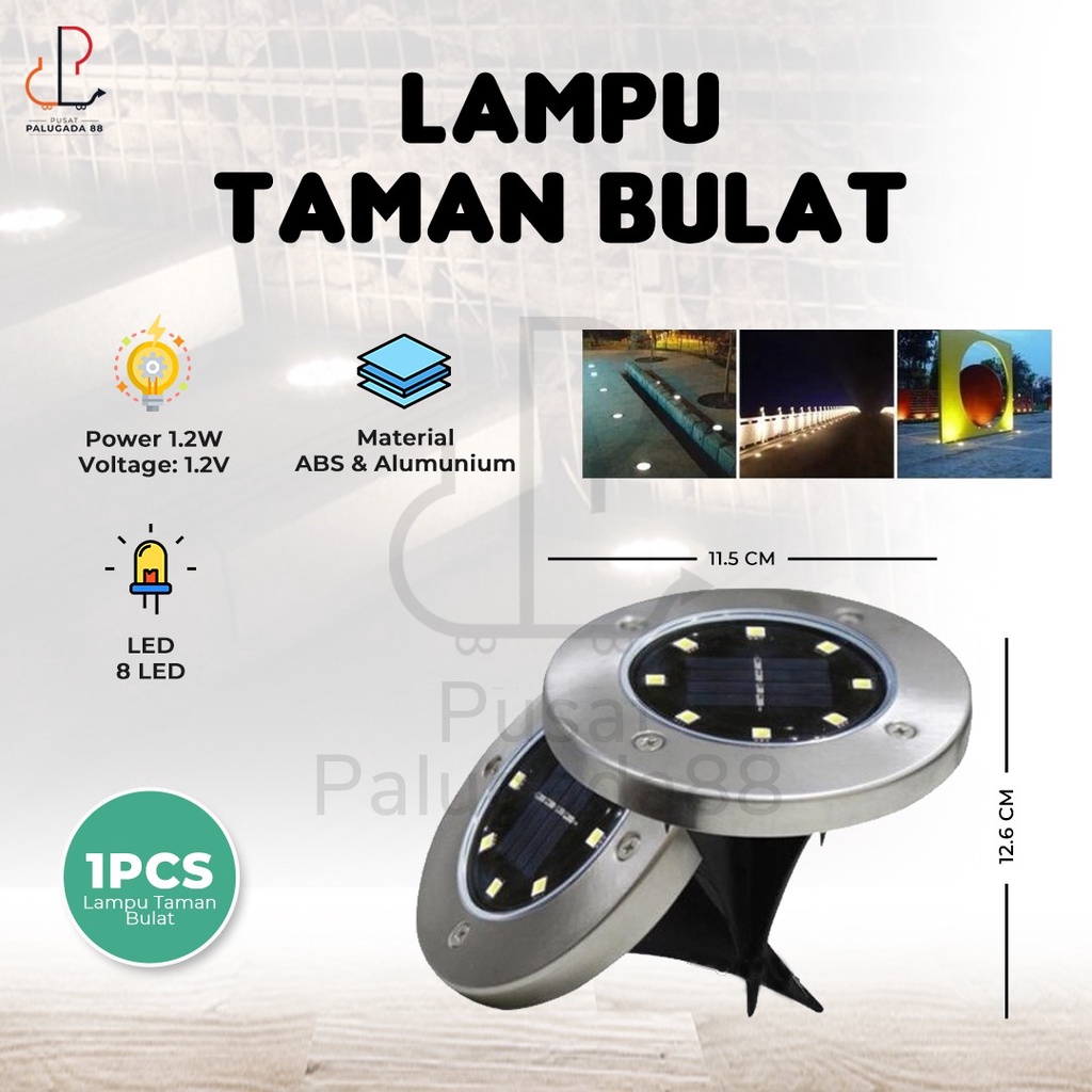 Jual Lampu Taman Bulat Led Outdoor Tancap Tenaga Matahari Solar Mood