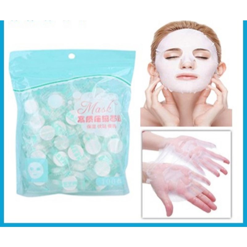 Jual COD Compressed Paper Mask Sheet TABLET MASKER WAJAH Topeng