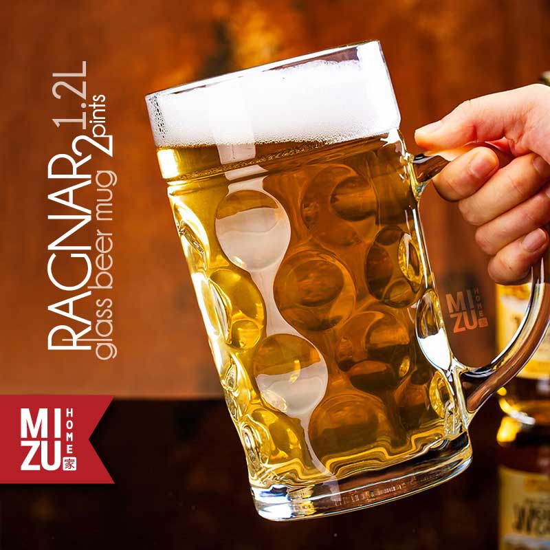 Jual Mizu Ragnar Pints Dimpled Glass Beer Mug Oktoberfest Mug Gelas