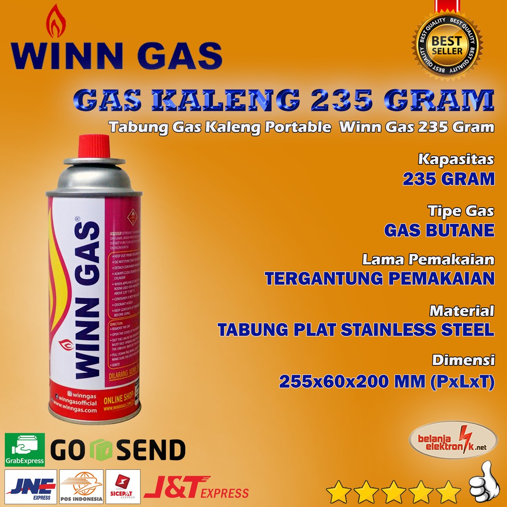 Jual Tabung Gas Kaleng Kecil Butane Portable Winn Gas Gram Shopee