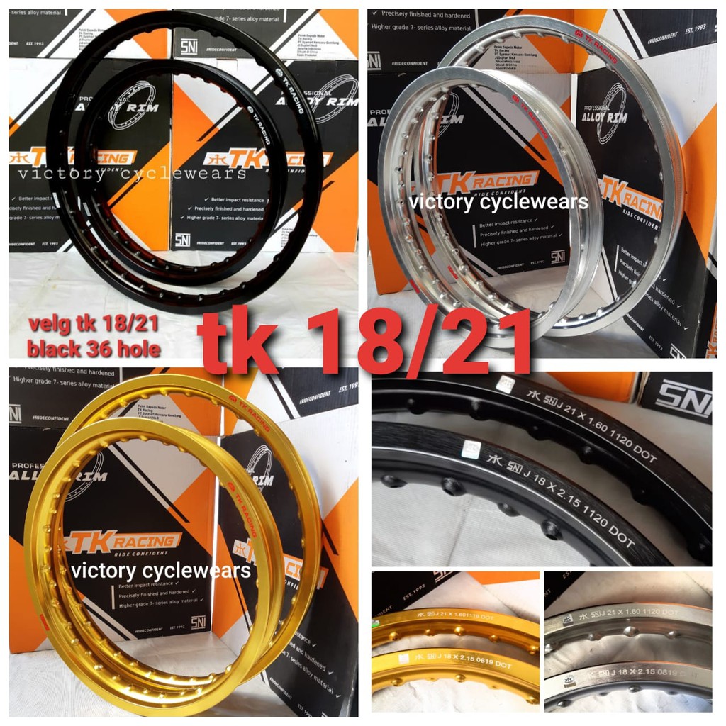 Jual VELG TK RACING KILAT 215X18 Hole36 DAN 160x21 Hole36 SEPASANG