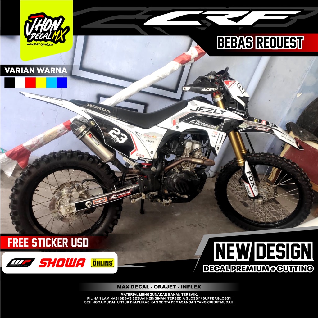 Jual Decal Crf L Full Body Superglossy Decal Crf Putih Decal