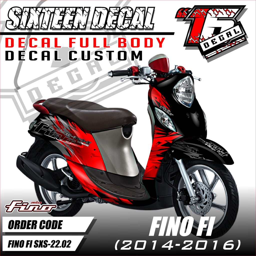 Jual Decal Stiker Variasi Full Body Motor Yamaha Fino Fi Fullbody