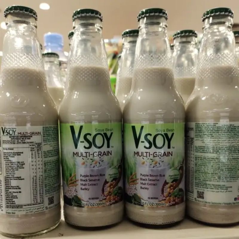 Jual V Soy Multi Grain Soya Bean Milk Susu Kedelai Import Kemasan Botol