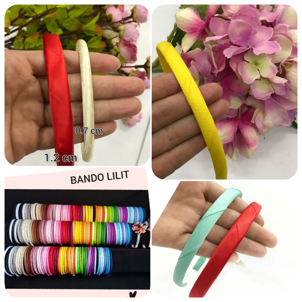 Jual 1 BUAH BANDO LILIT POLOS WARNA LILIT PITA GROSGRAIN LILIT PITA