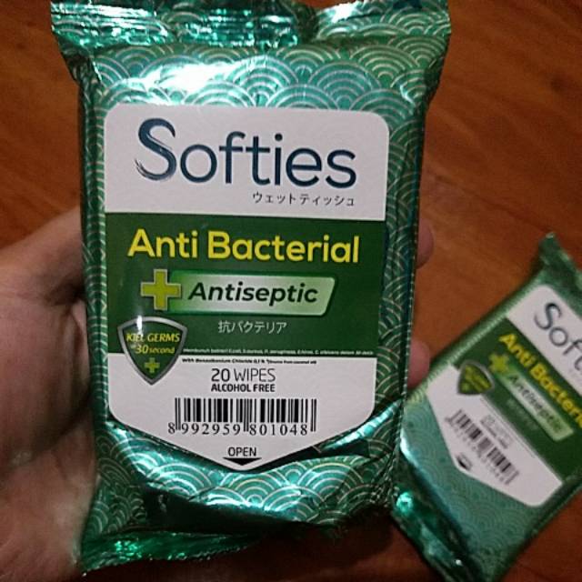 Jual Tisu Softies Antibacterial Antiseptic Tissue Basah Termurah