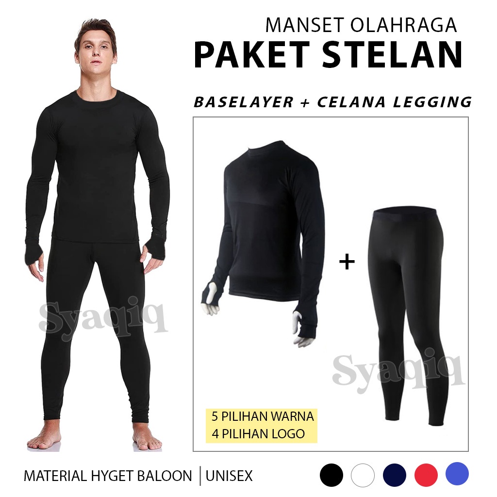 Jual BEST SELLER PAKET HEMAT BASELAYER TANGAN PANJANG THUMBHOLE CELANA