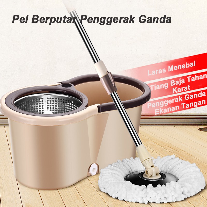 Jual Top Living Alat Pel Lantai Mop Dengan Rol Praktis Kain Pel Putar