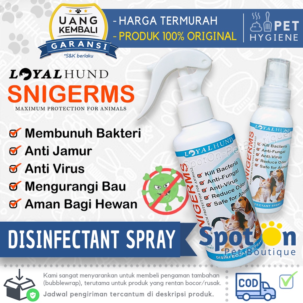 Jual Disinfektan Spray Hewan Ml Anti Virus Bakteri By Loyal Hund