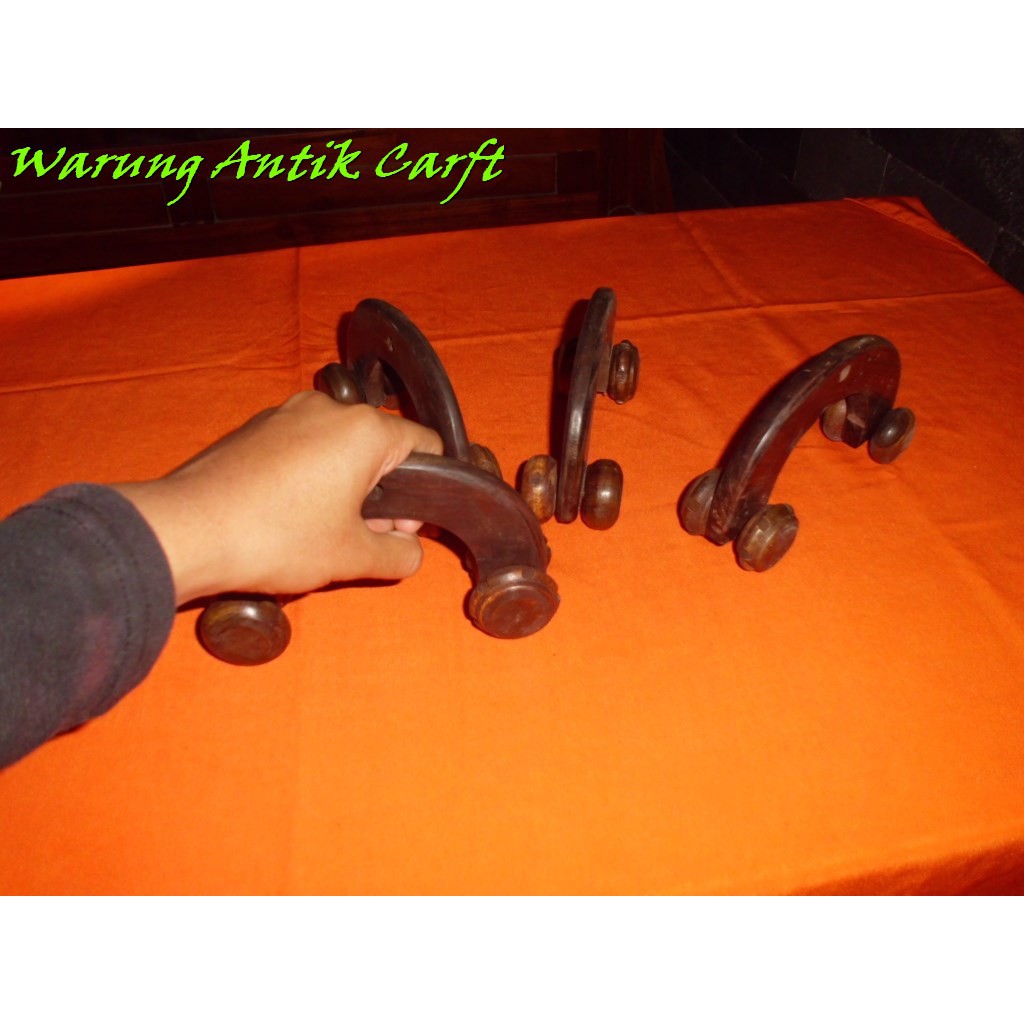 Jual Alat Pijat Etnik Kayu SONOKELING Model Roda 01 WARUNG ANTIK MART