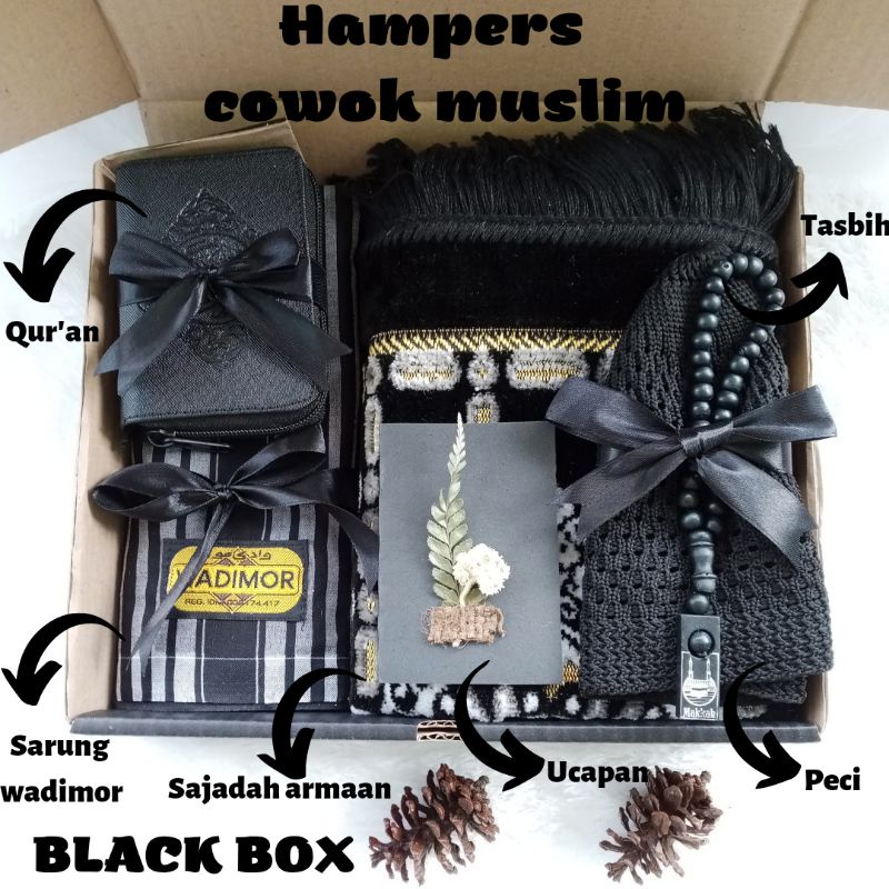 Jual Kado Cowok Muslim Black Series Kado Ulang Tahun Hampers