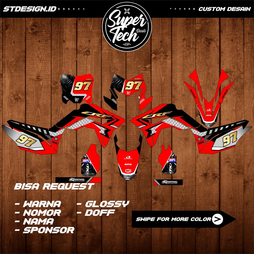 Jual Decal Honda CRF 150L Full Body Desain Simpel Minimalis Crf 15