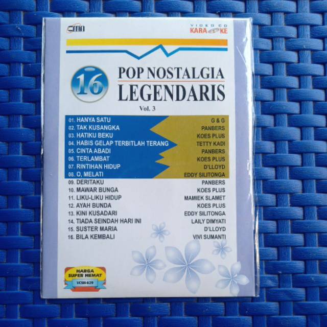 Jual KASET VCD DVD ORIGINAL KARAOKE LAGU POP NOSTALGIA LEGENDARIS VOL 3