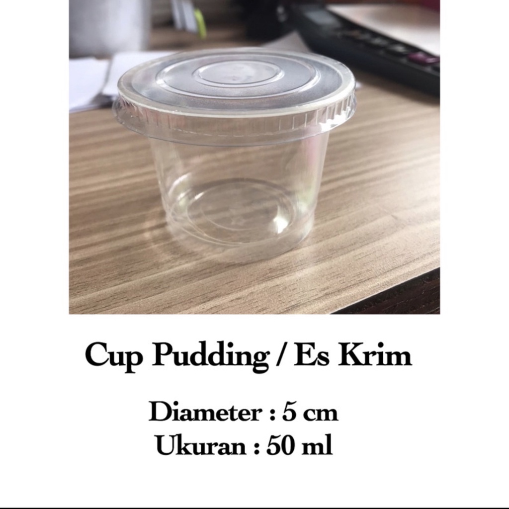 Jual Cup Plastik Agar Agar Pudding Puding Es Krim Jelly Bening