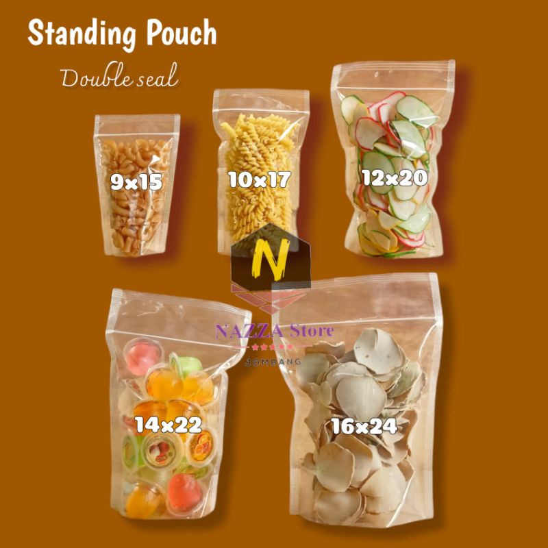 Jual Standing Pouch Zipper Seal Lebar Double Seal Isi Pcs Shopee