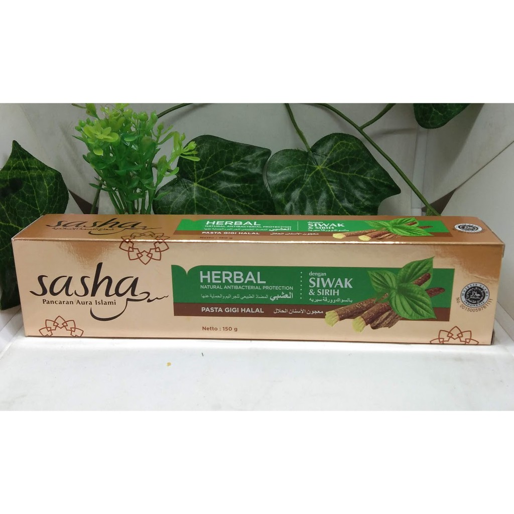 Jual Pasta Gigi Herbal Sasha KEMASAN BESAR 150gr Antibacterial Siwak