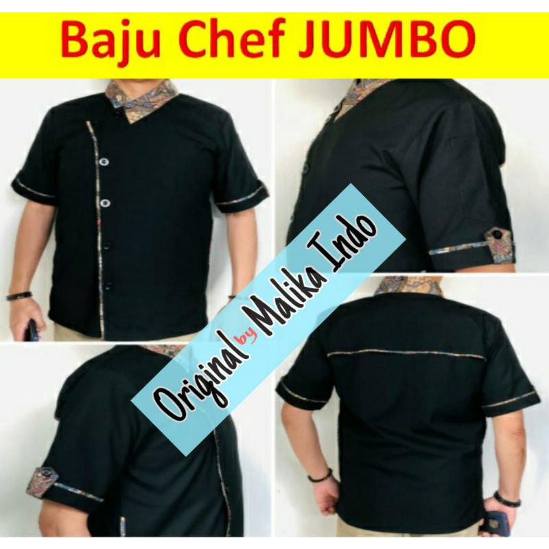 Jual Baju Chef Jumbo Premium Kombi Batik Bahan Tropical Shopee Indonesia