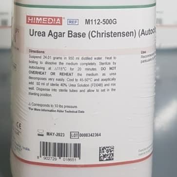 Jual Urea Agar Base Himedia Gram M Media Mikro Urea Agar Base