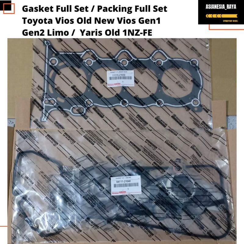 Jual Gasket Full Set Packing Full Set Toyota Vios Old New Vios Gen1