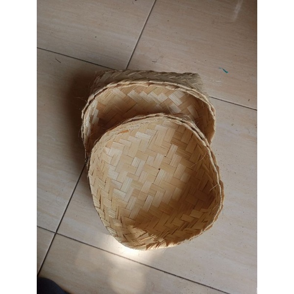 Jual Besek Bambu Biasa 18x18 Cm HARGA SEPASANG Shopee Indonesia