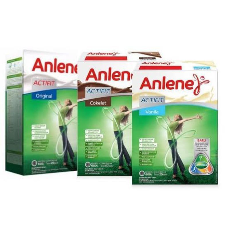 Jual ANLENE ACTIFIT 600 GRAM VANILLA COKLAT ORIGINAL PLAIN SUSU BUBUK