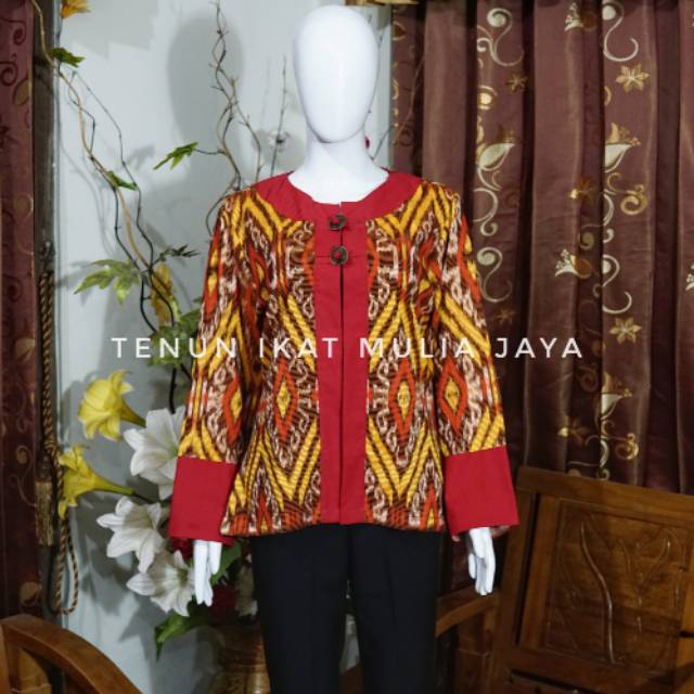 Jual Kardigan Tenun Etnik Blazer Kimono Batik Modern Shopee Indonesia