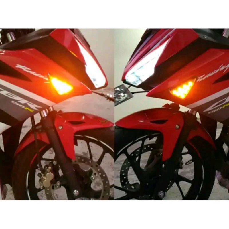 Jual Lampu Sein Sen Led Tempel Segitiga Mika Smoke Cbr Ninja R