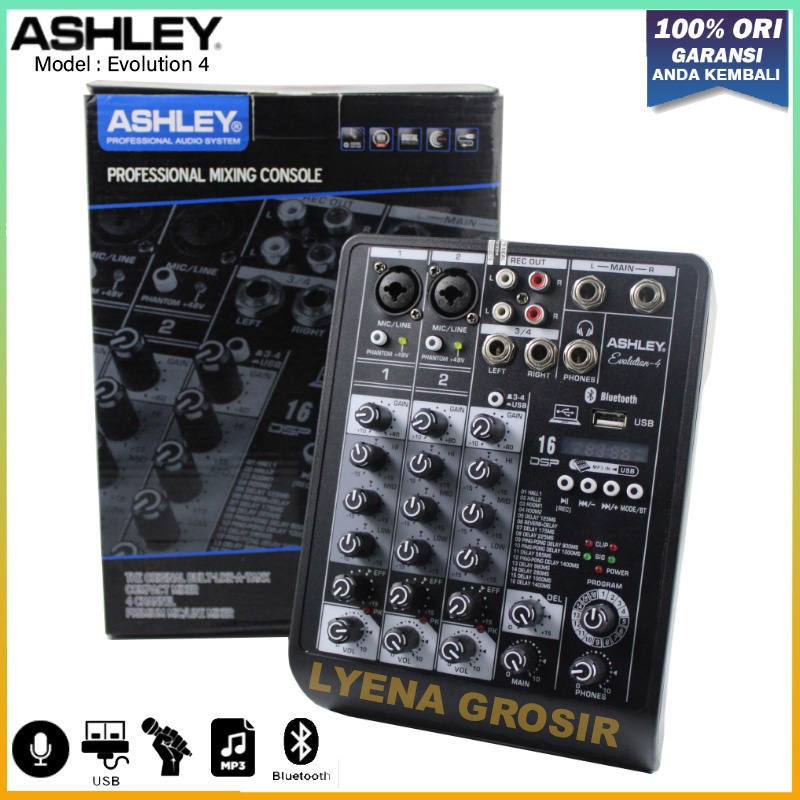 Jual Mixer Audio Ashley Evolution Original Bluetooth Usb Channel