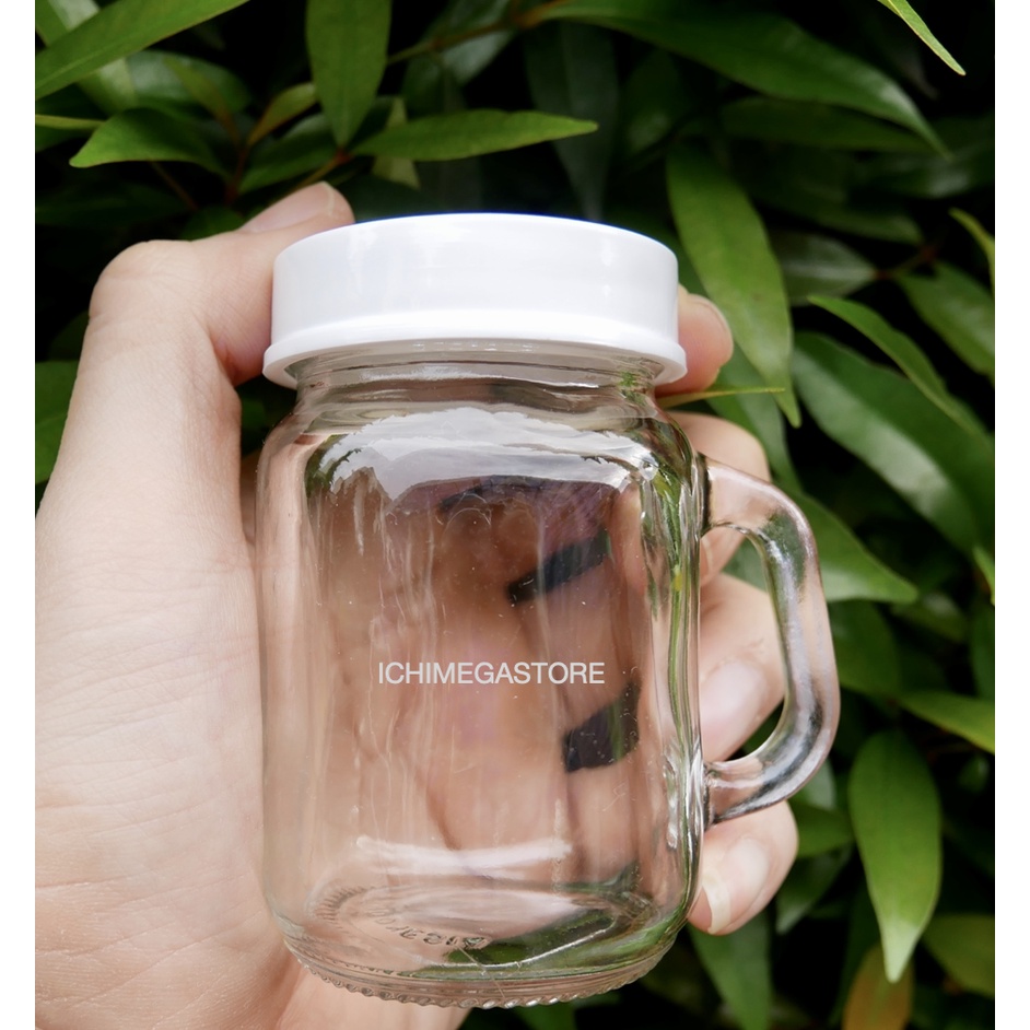 Jual ICHIMEGASTORE Gelas Tutup Kaca Kecil Mug Harvest Jar Mini Gelas