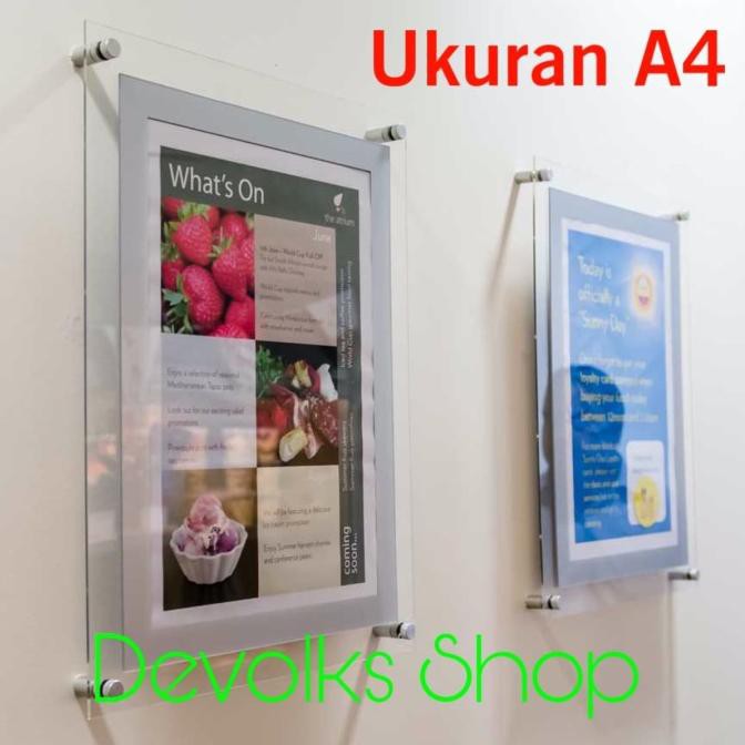 Jual Harga Grosir Frame Bingkai Display Poster Dinding Akrilik