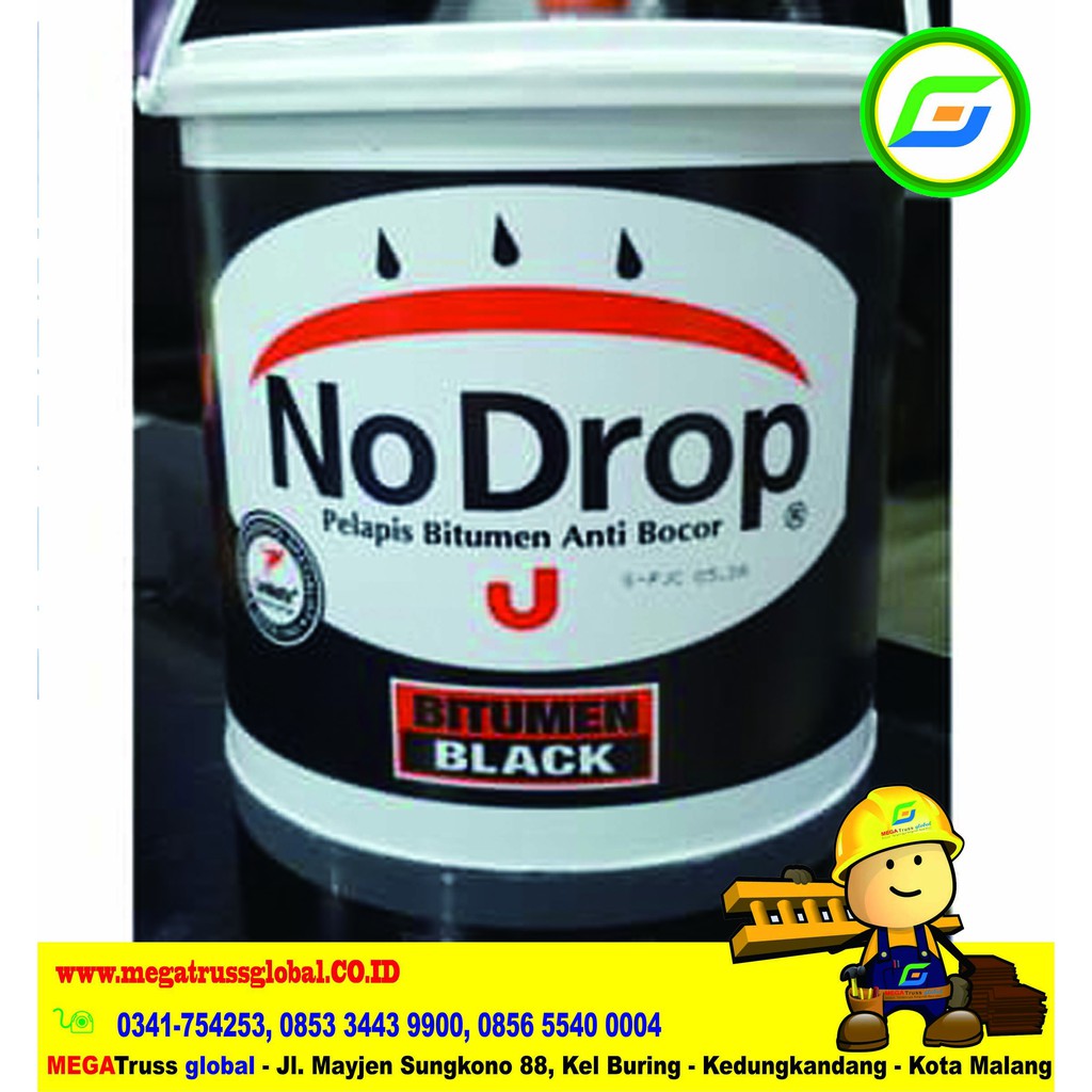 Jual No Drop Bitumen Black 4 Kg Cat Tandon Aspal Cat Warna Shopee