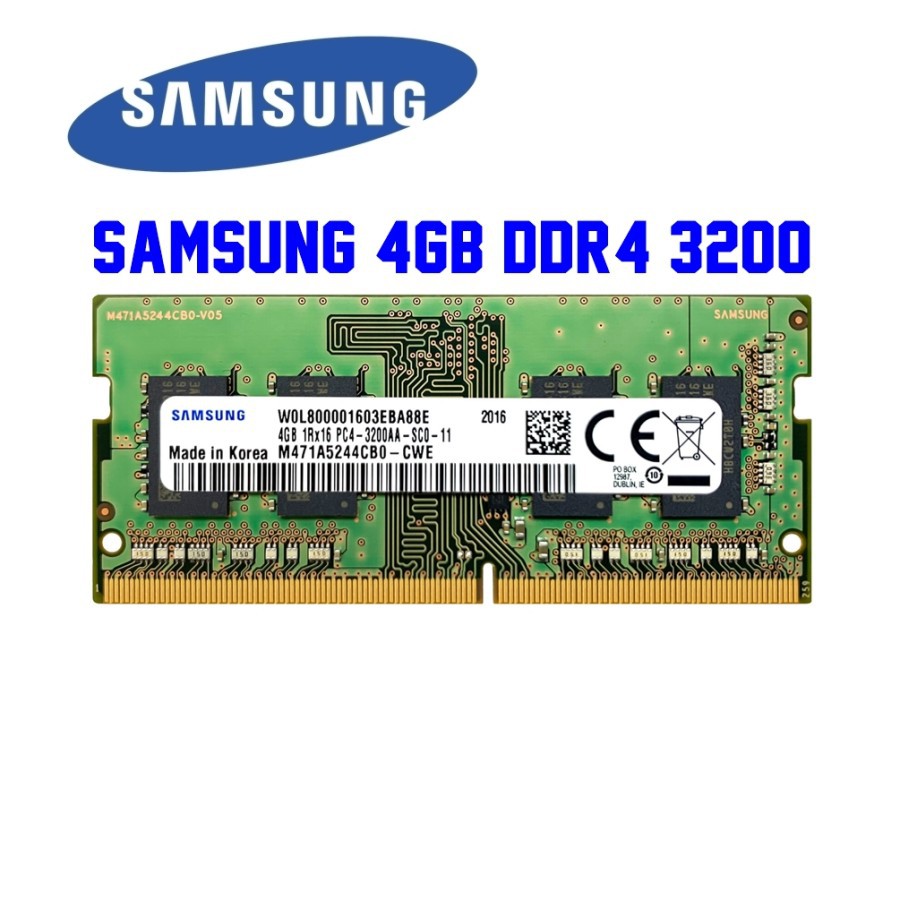 Jual RAM Laptop Samsung 4GB DDR4 25600 3200MHz SODIMM Original