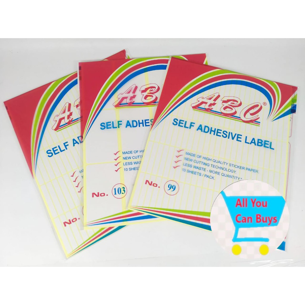 Jual Stiker Label Abc Isi Lembar Label Undangan No