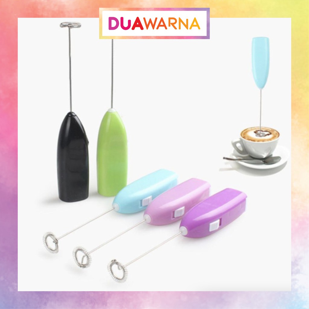 Jual DuaWarna Hand Mixer Mini Portable Pengocok Telur Kopi Otomatis