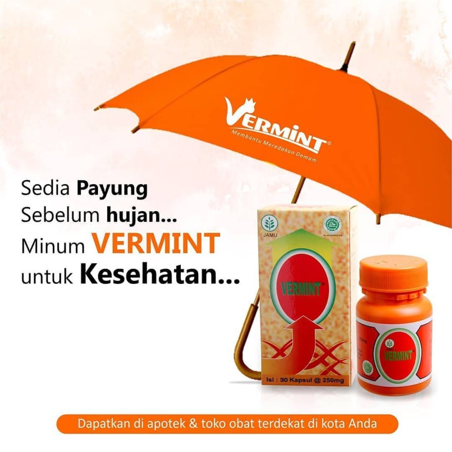 Jual Vermint Original Kapsul Ekstrak Obat Cacing Tanah Demam Tipes