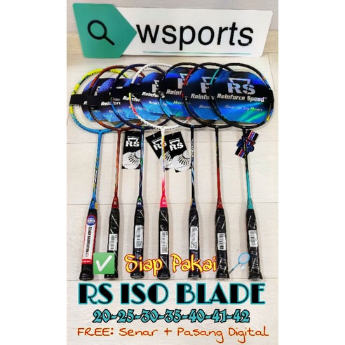 Jual Raket Badminton RS ISO BLADE 20 25 30 35 40 41 42 Original