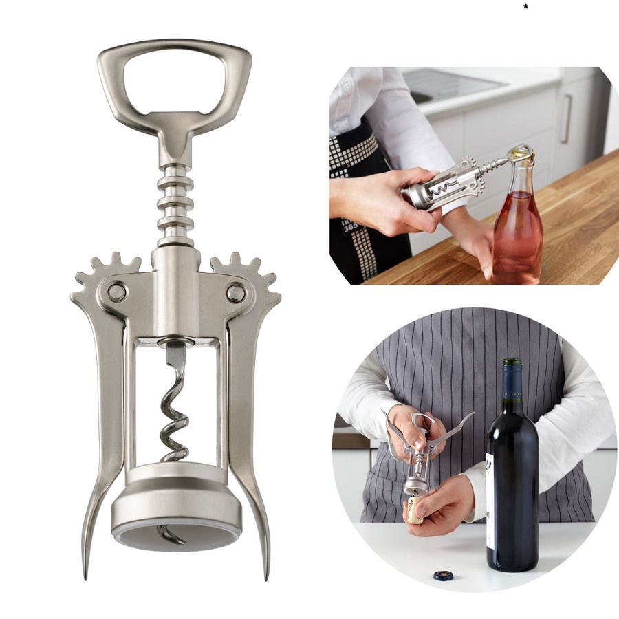 Jual Pembuka Tutup Botol Wine Opener Corkscrew Stainless Shopee Indonesia