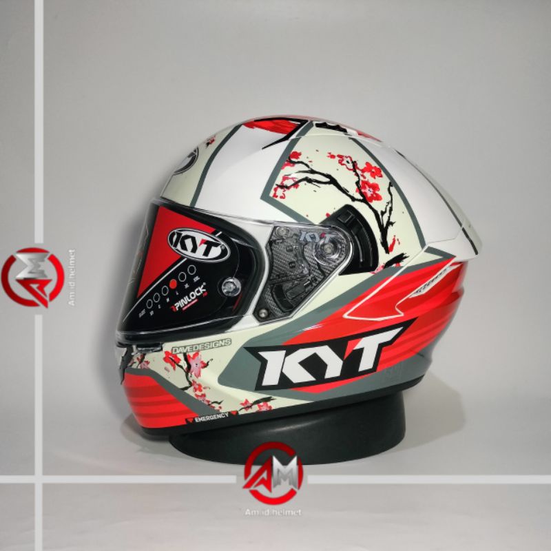 Jual Kyt Nfr Xavi Sakura Flat Visor Double Visor Kyt Helm Nfr Motif