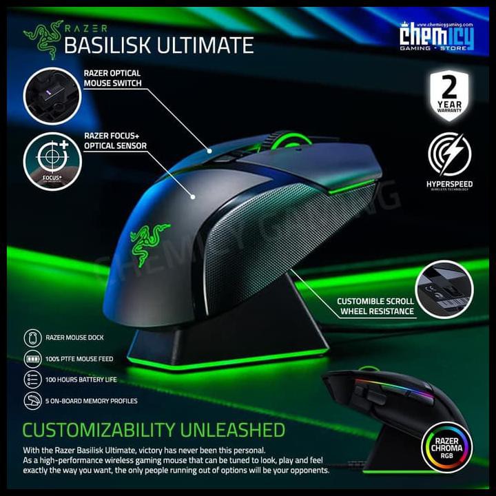 Jual Razer Basilisk Ultimate Hyperspeed Wireless Gaming Mouse Shopee