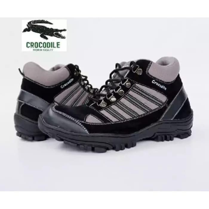 Jual Dijual Sepatu Pria Crocodile Armor Boots Safety Tracking Hitam