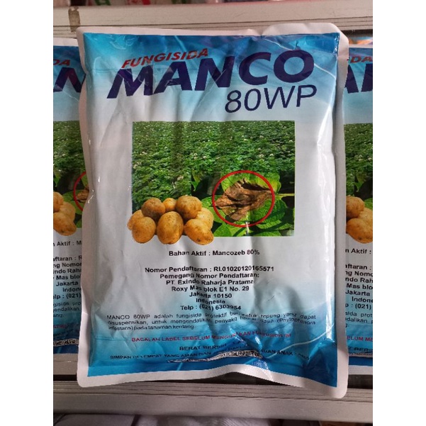 Jual Manco Wp Kg Fungisida Kontak Mankozeb Biru Shopee Indonesia