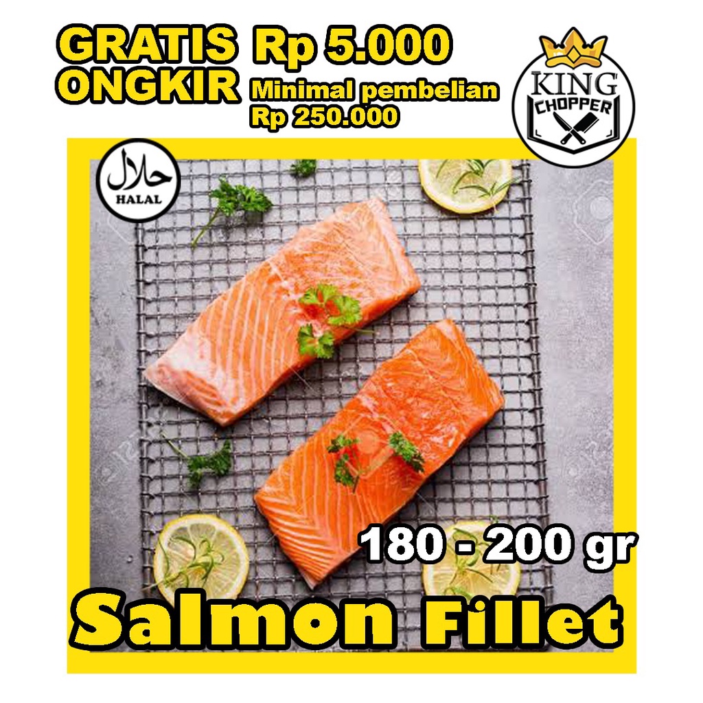 Jual IKAN SALMON FILLET PORTION STEAK TROUT FROZEN FRESH SEGAR