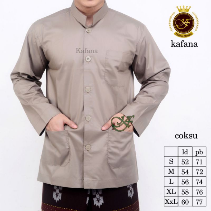 Jual Baju Koko Haibah Model Ammu Saku Depan Alkafi Kafana Koko Habaib