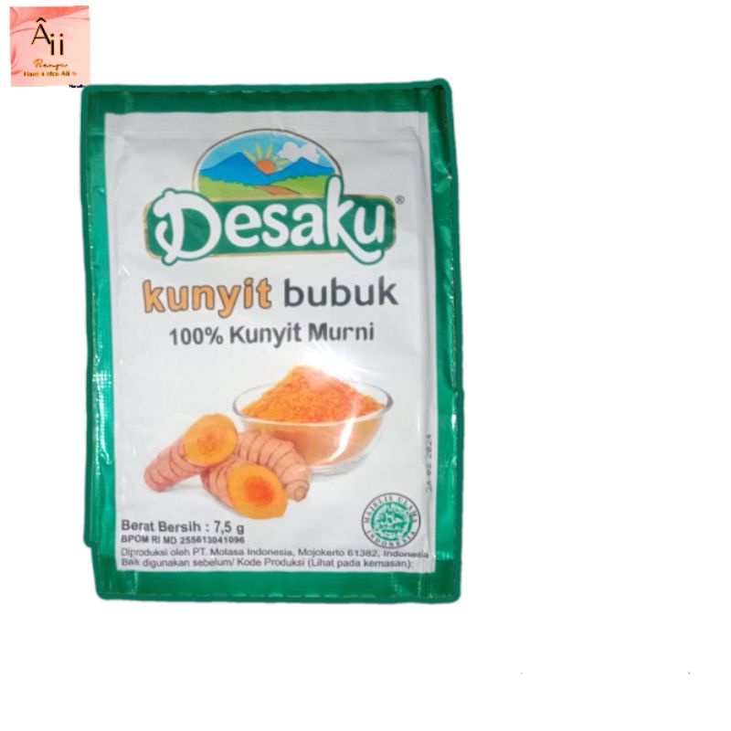 Jual Desaku Kunyit Bubuk 100 Terbuat Dari Kunyit Murni Kemasan Sachet