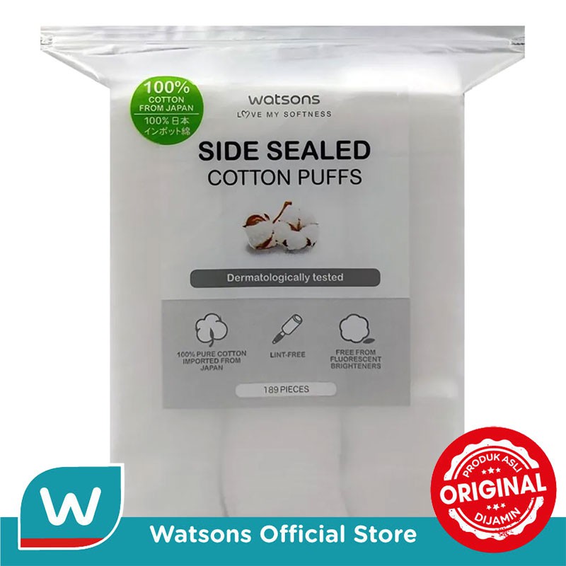 Jual Watsons Side Sealed Cotton Puffs 189s Shopee Indonesia