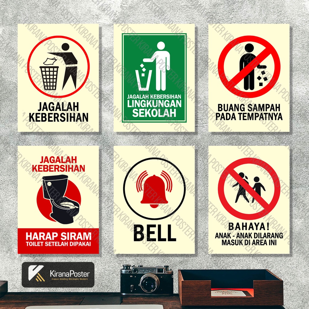 Jual Hiasan Dinding Kelas Sekolah Poster Tanda Peringatan