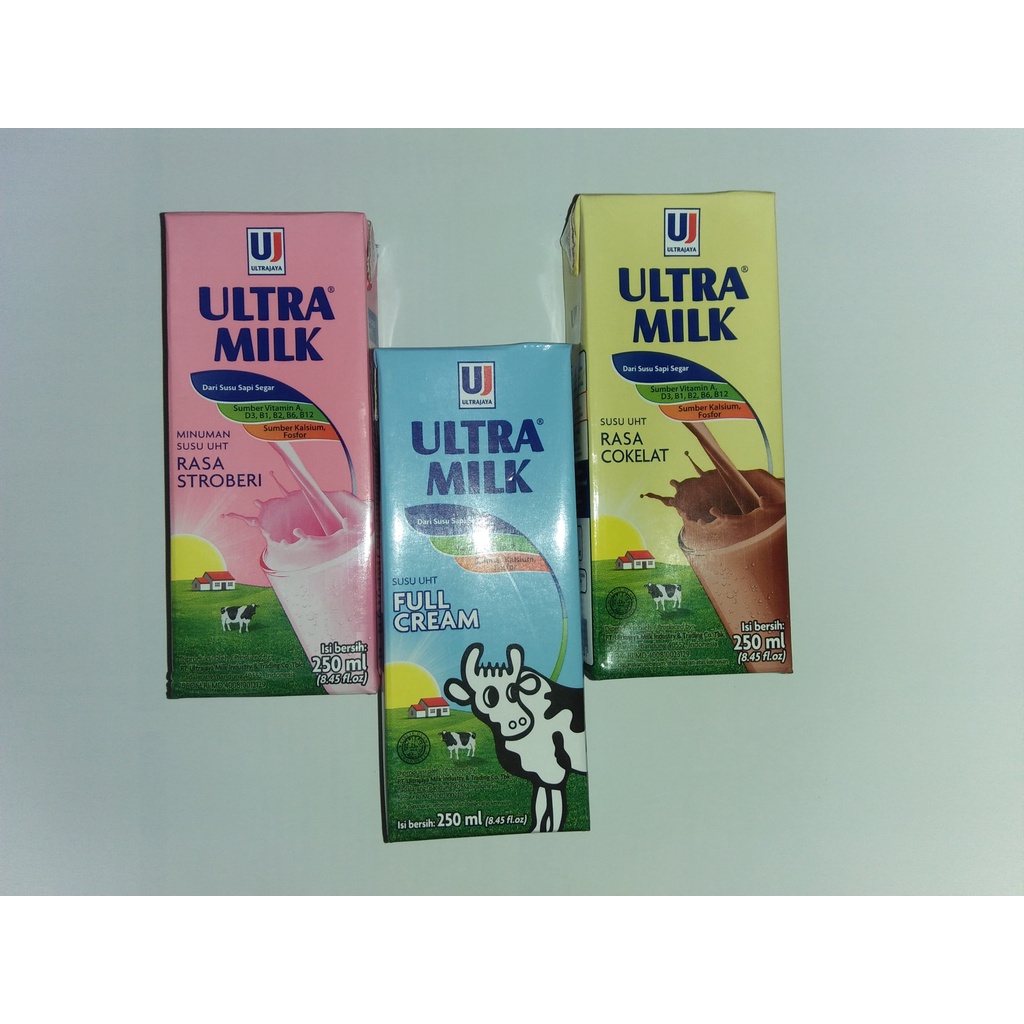 Jual Ultra Milk Susu UHT Susu Sapi Kotak Isi 250 Ml Rasa Cokelat